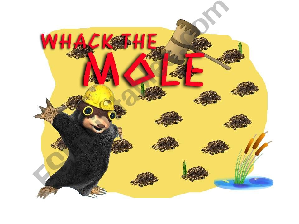 Irregular Verbs Mole Game powerpoint