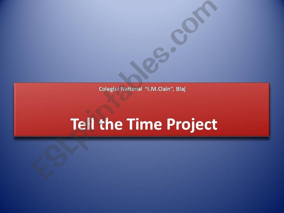Tell the time  powerpoint