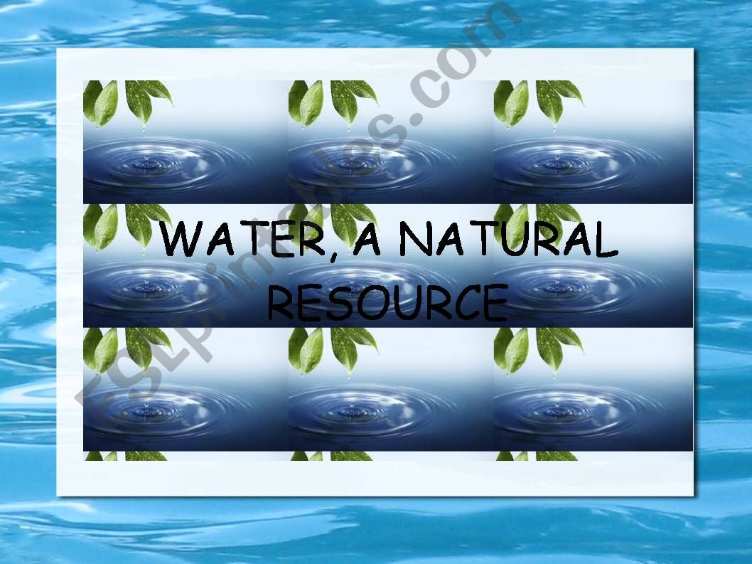 Project: Water in our lives powerpoint