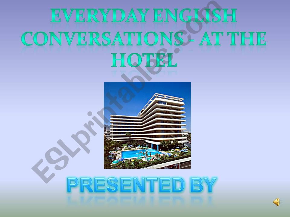 Conversation at the hotel powerpoint