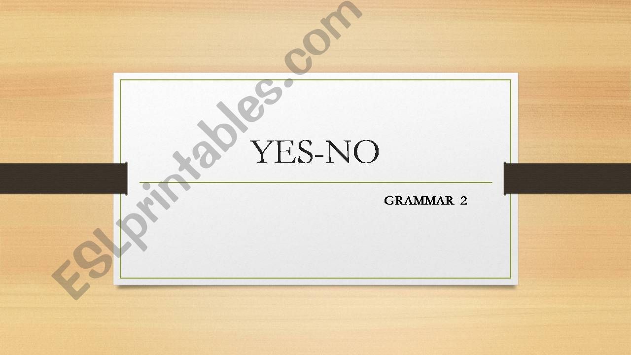 yes-no game powerpoint