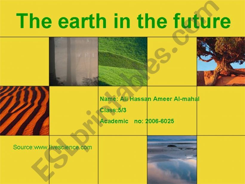 The earth in the future powerpoint