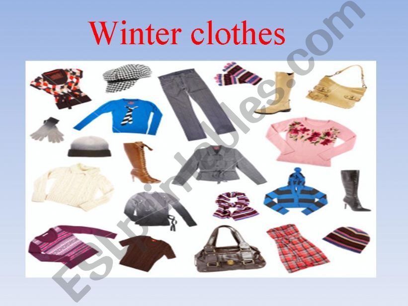 winter clothes powerpoint