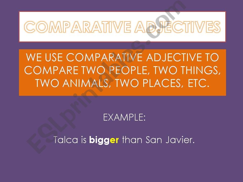 Comparative adjectives powerpoint