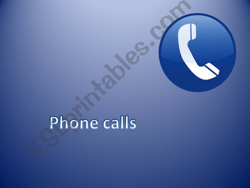 Phone calls: Role play powerpoint