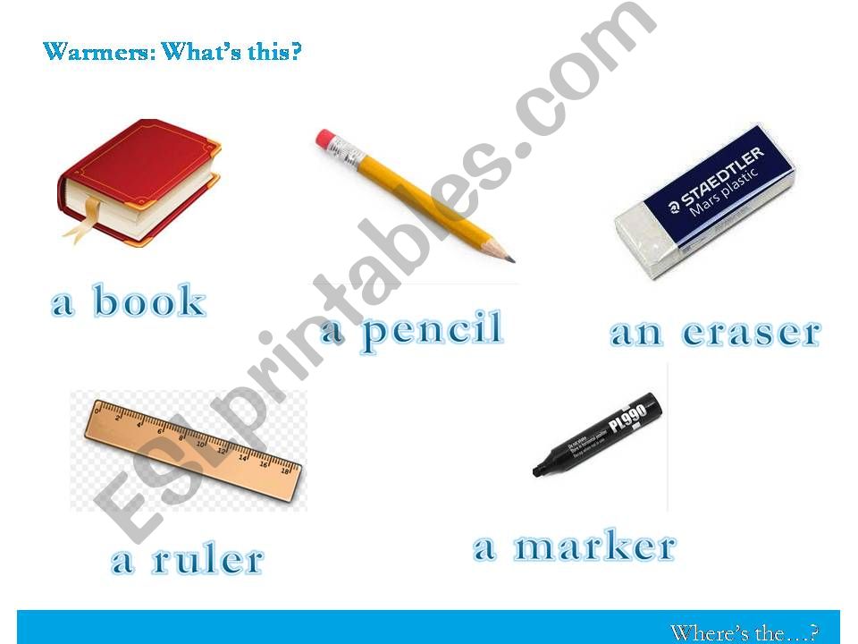 school supplies spelling game powerpoint