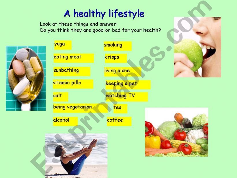 A healthy lifestyle powerpoint
