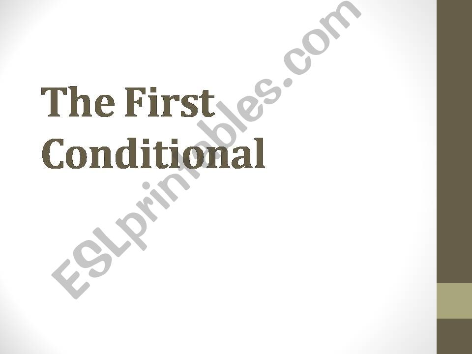 The first conditional powerpoint