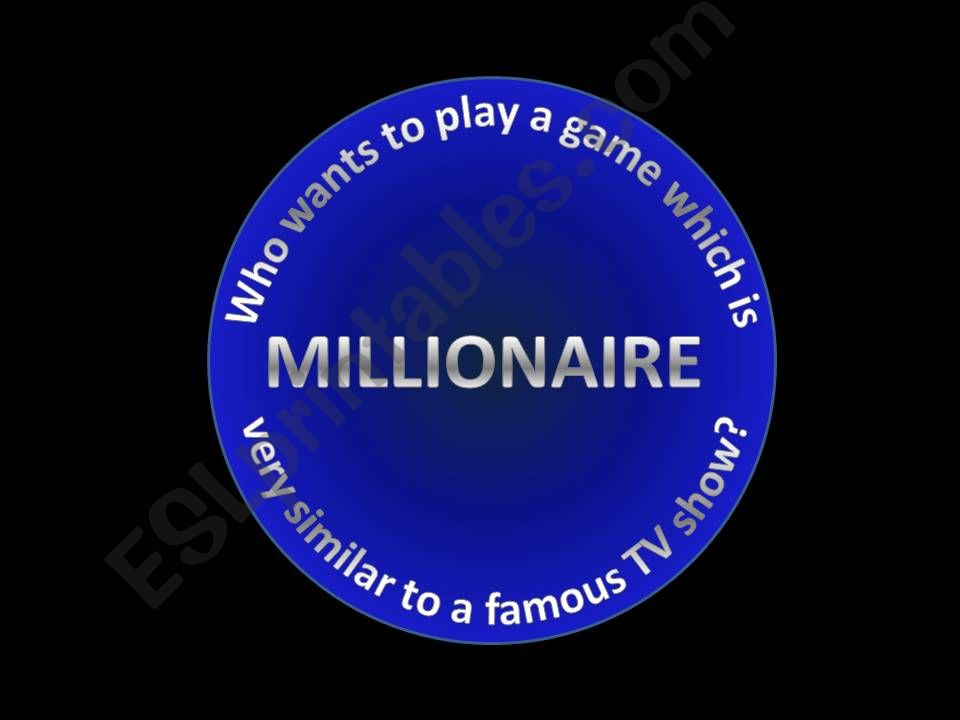 millionaire verb powerpoint