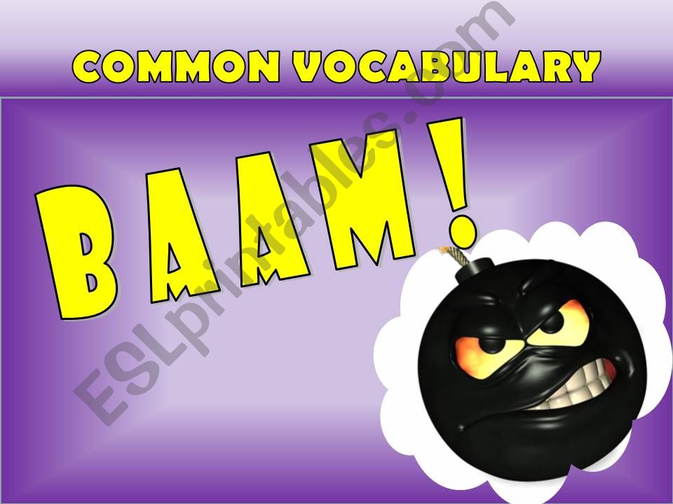 Baam Game: Common Vocabulary part 1
