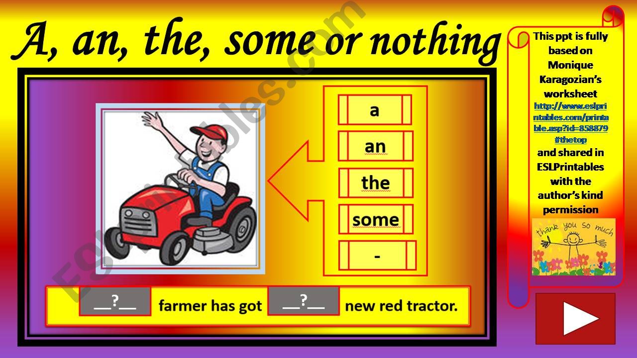 A, an, the, some or nothing powerpoint