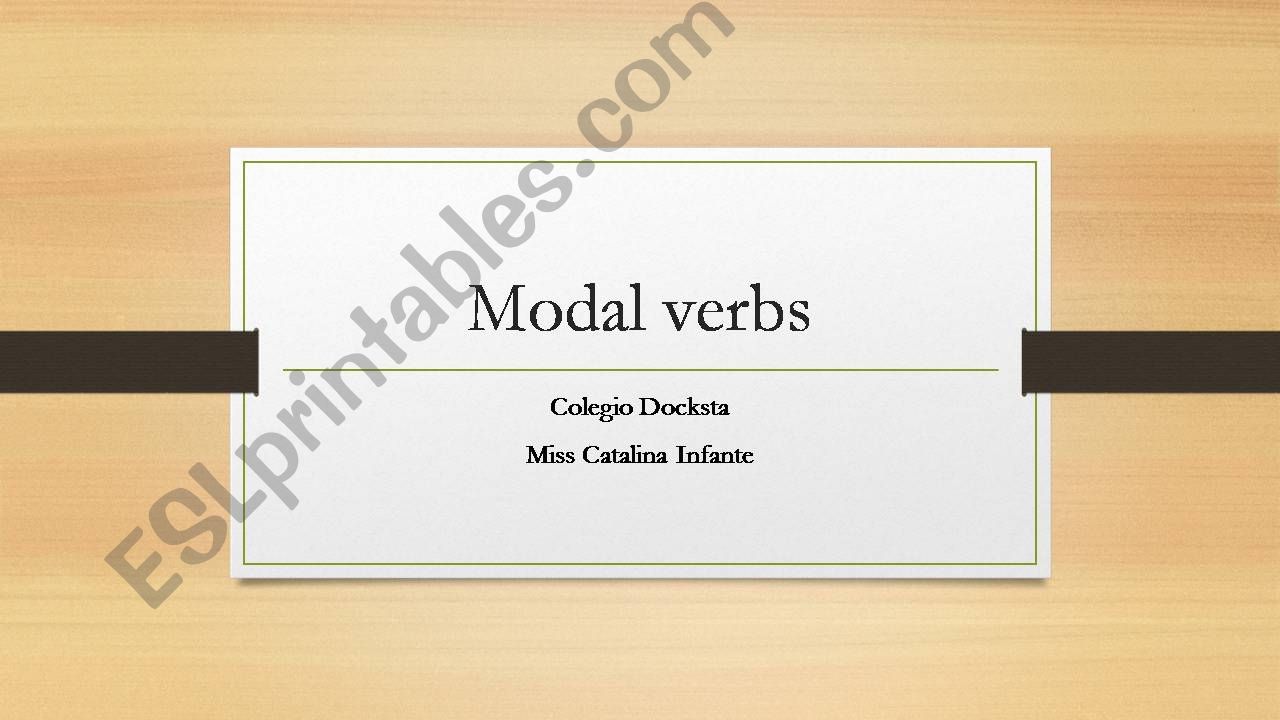 modal verbs  powerpoint