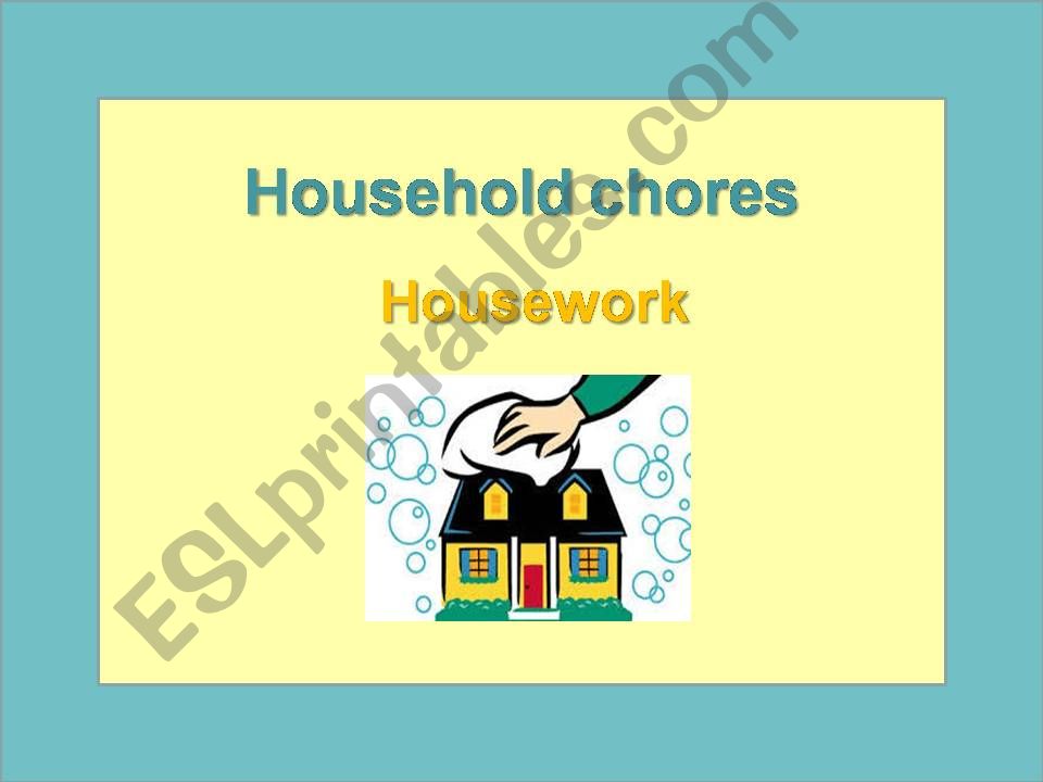 Household chores powerpoint