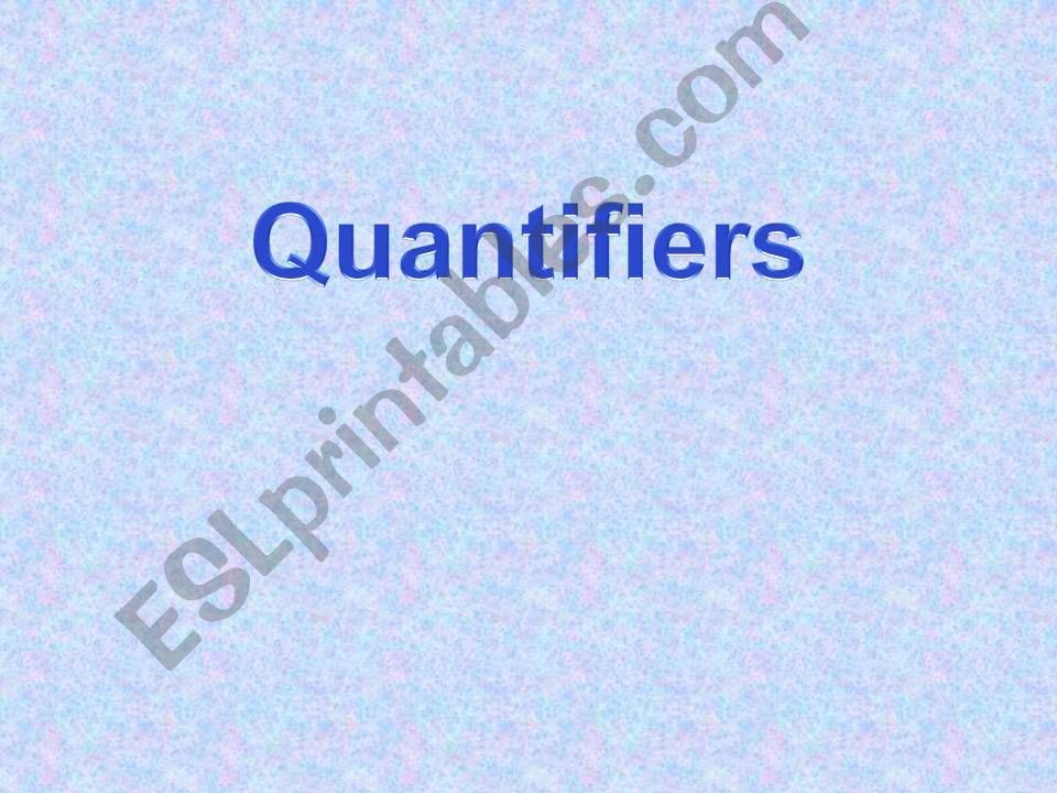 Quantifiers powerpoint