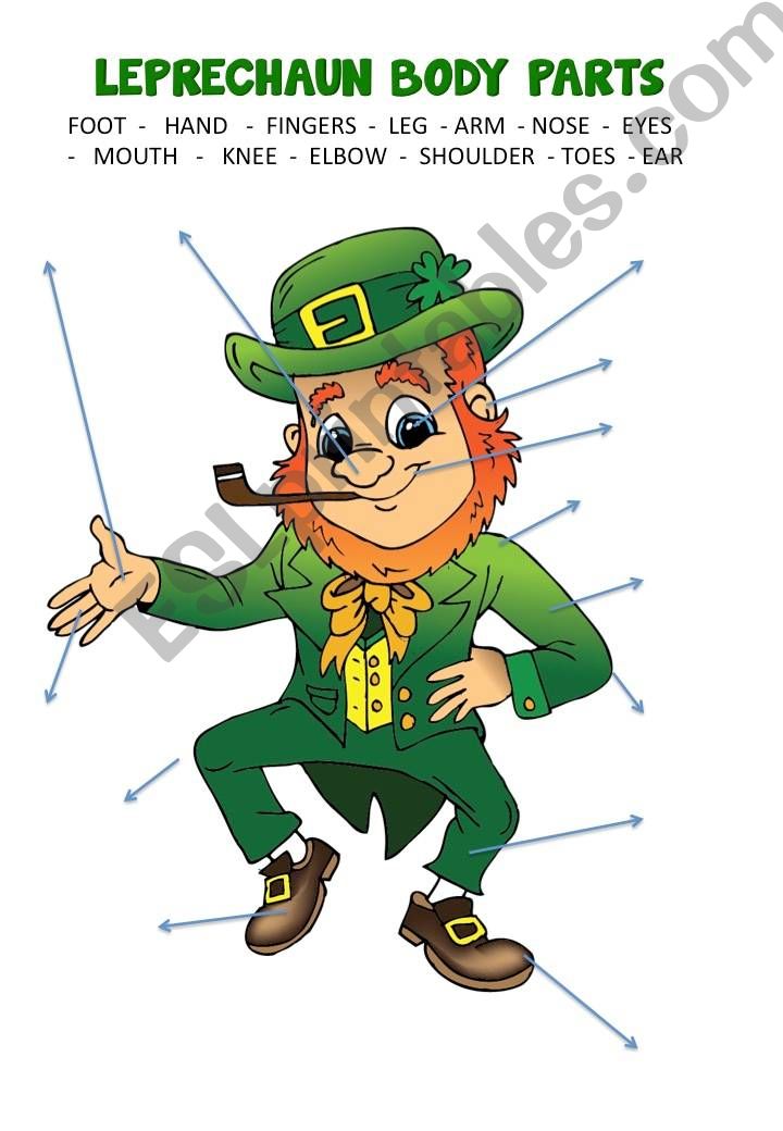 LEPRECHAUN BODY PARTS powerpoint