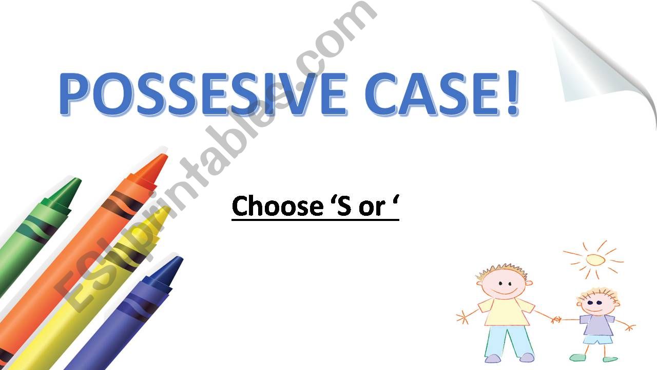 Possesive case powerpoint