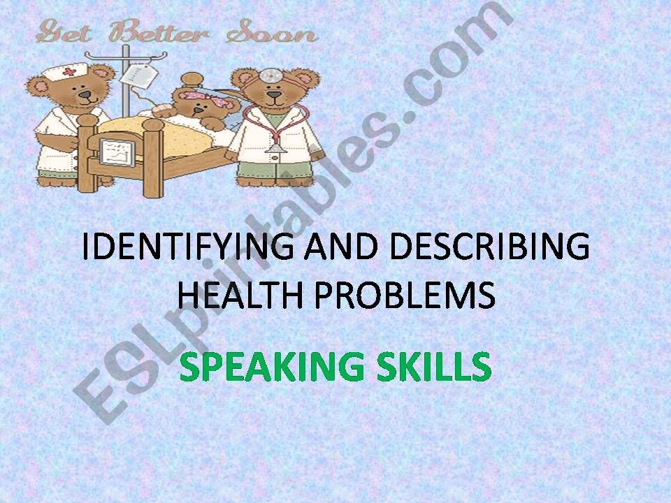 WHATS WRONG? HEALTH PROBLEMS powerpoint