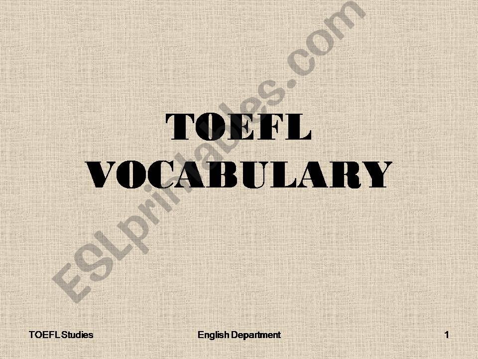 TOEFL powerpoint