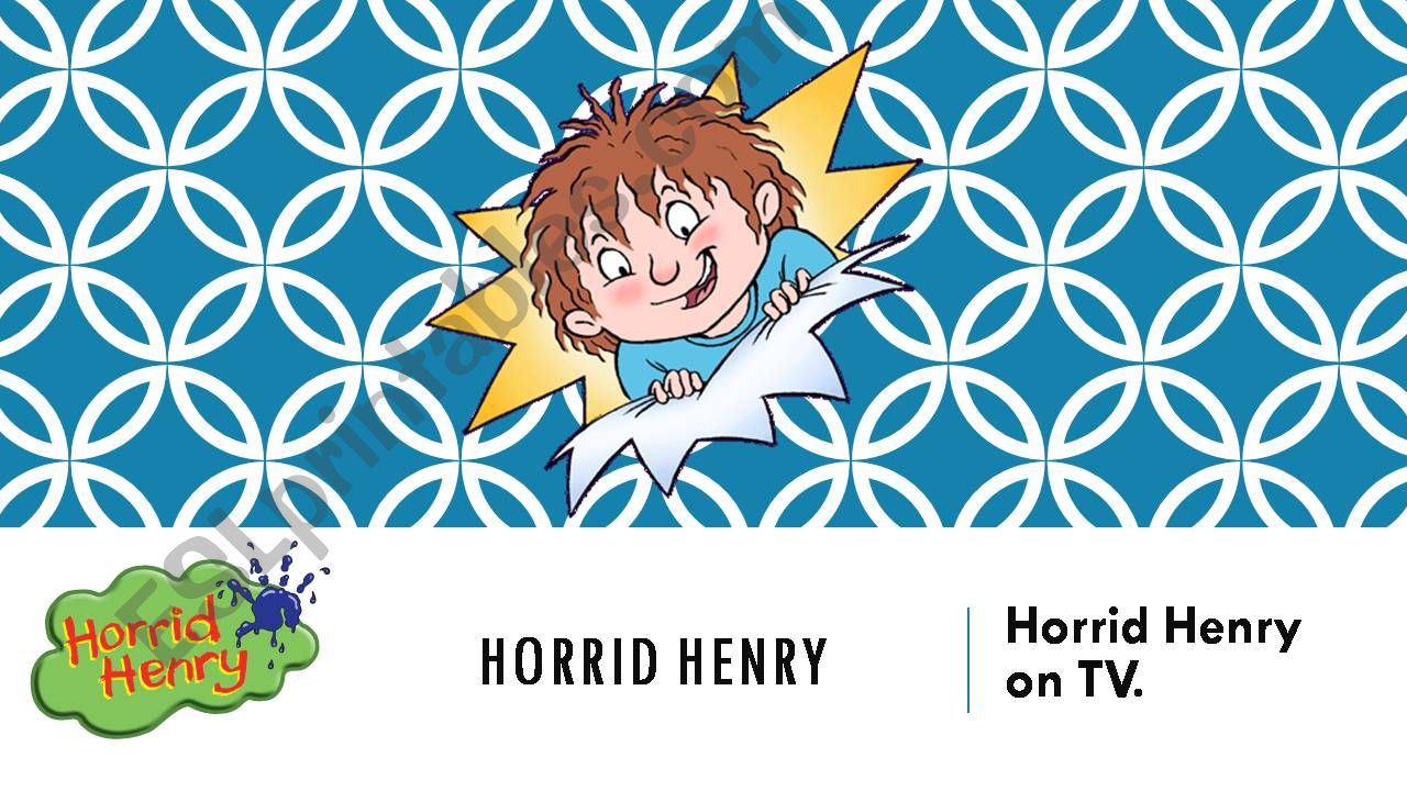 Horrid Henry on TV powerpoint