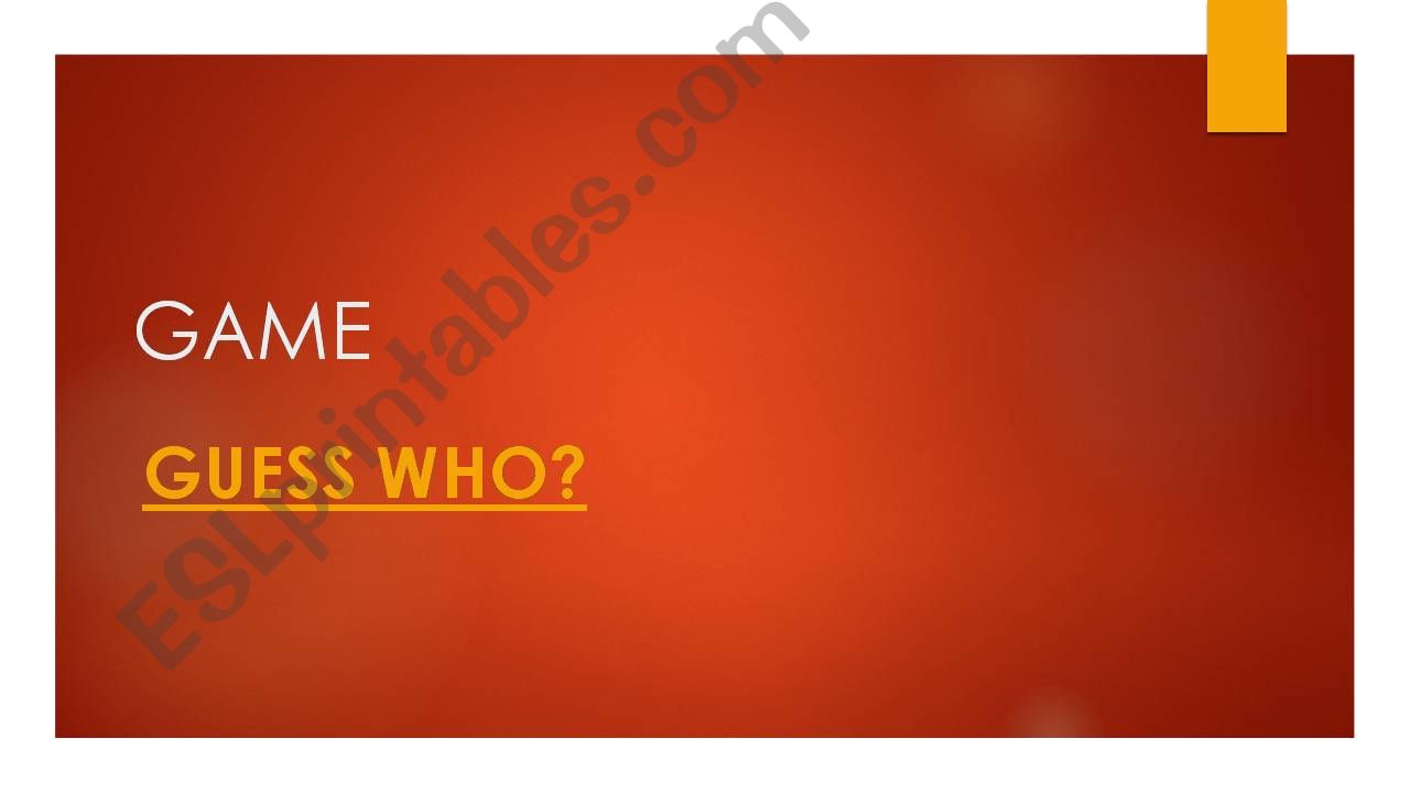 Guess who? powerpoint