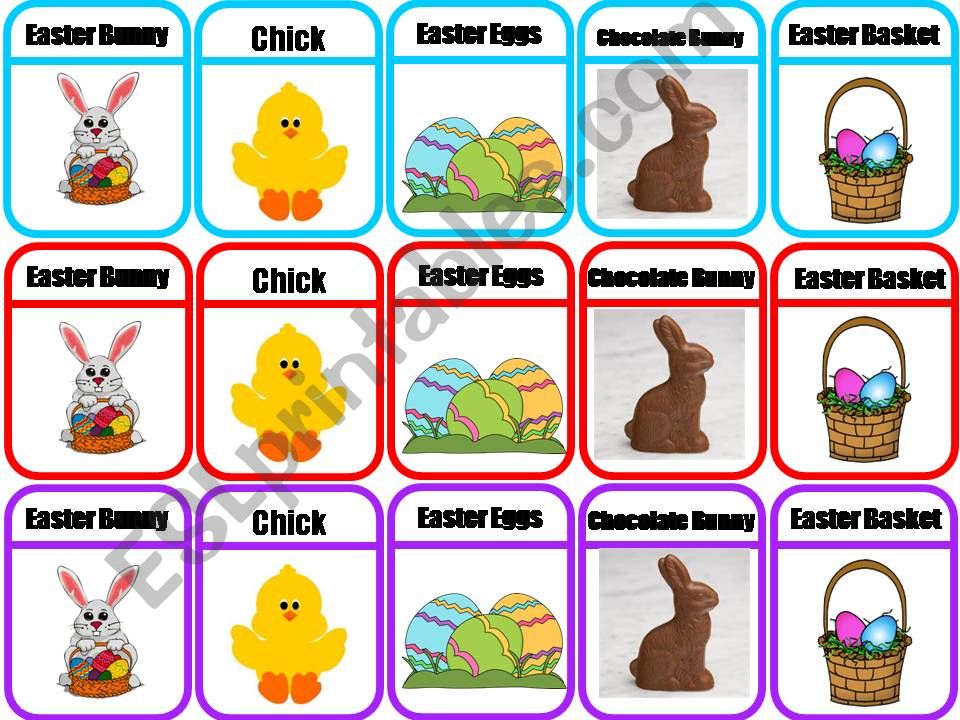 Easter Vocabulary Uno powerpoint