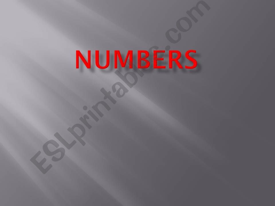 numbers powerpoint