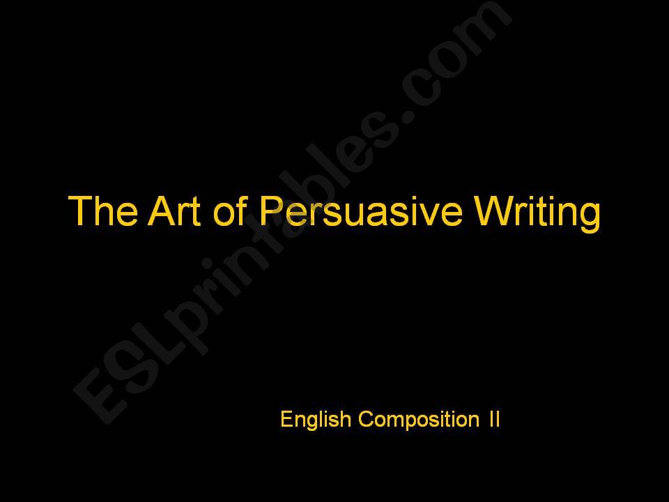 Persuasive Writing powerpoint