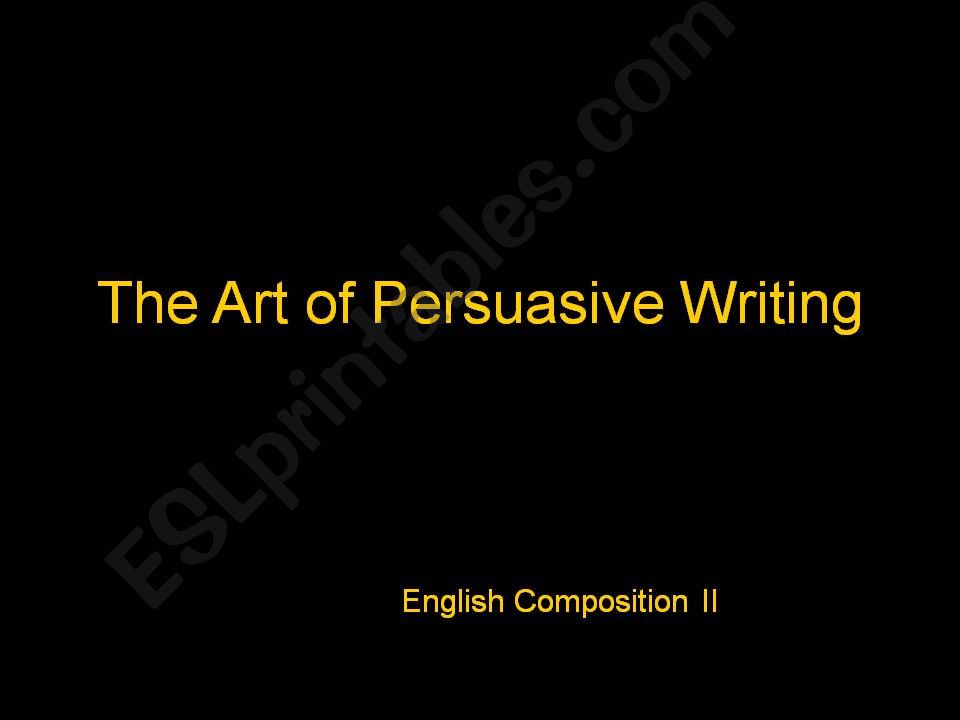 Persuasive Writing powerpoint