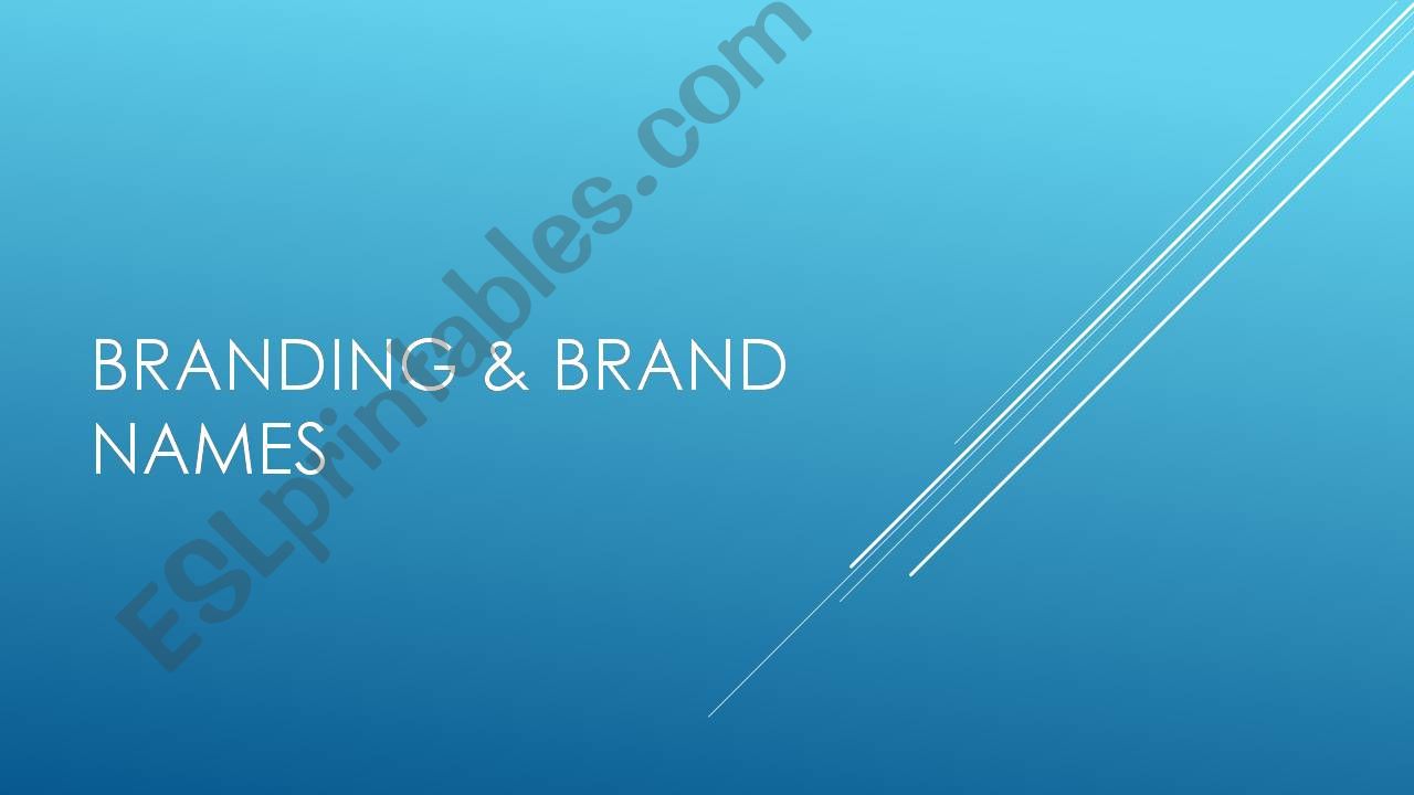 Branding and brand names powerpoint
