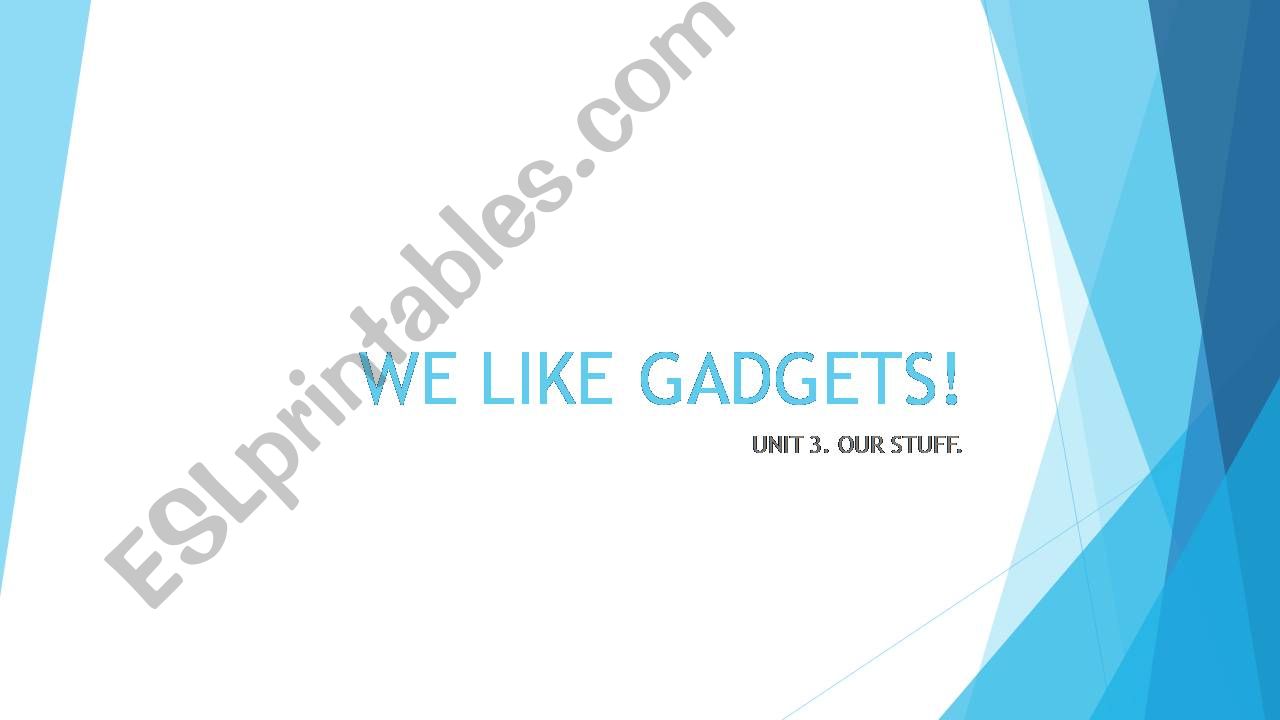 WE LIKE GADGETS. powerpoint