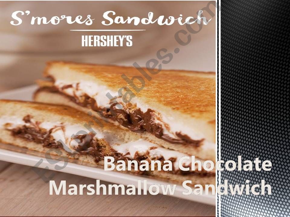 banana chocolate marshmallow sandwich powerpoint