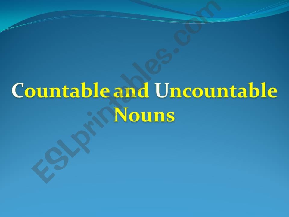 Confusing Countable and Uncountable nouns