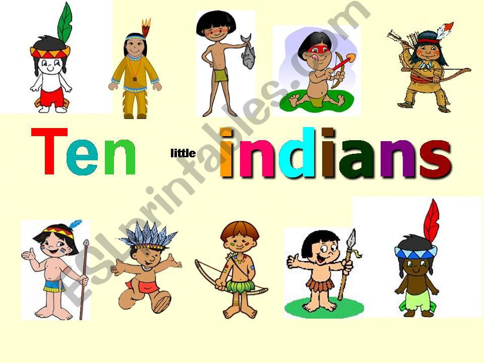 Ten little indians  powerpoint