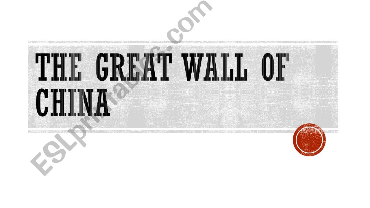 Great Wall of China powerpoint