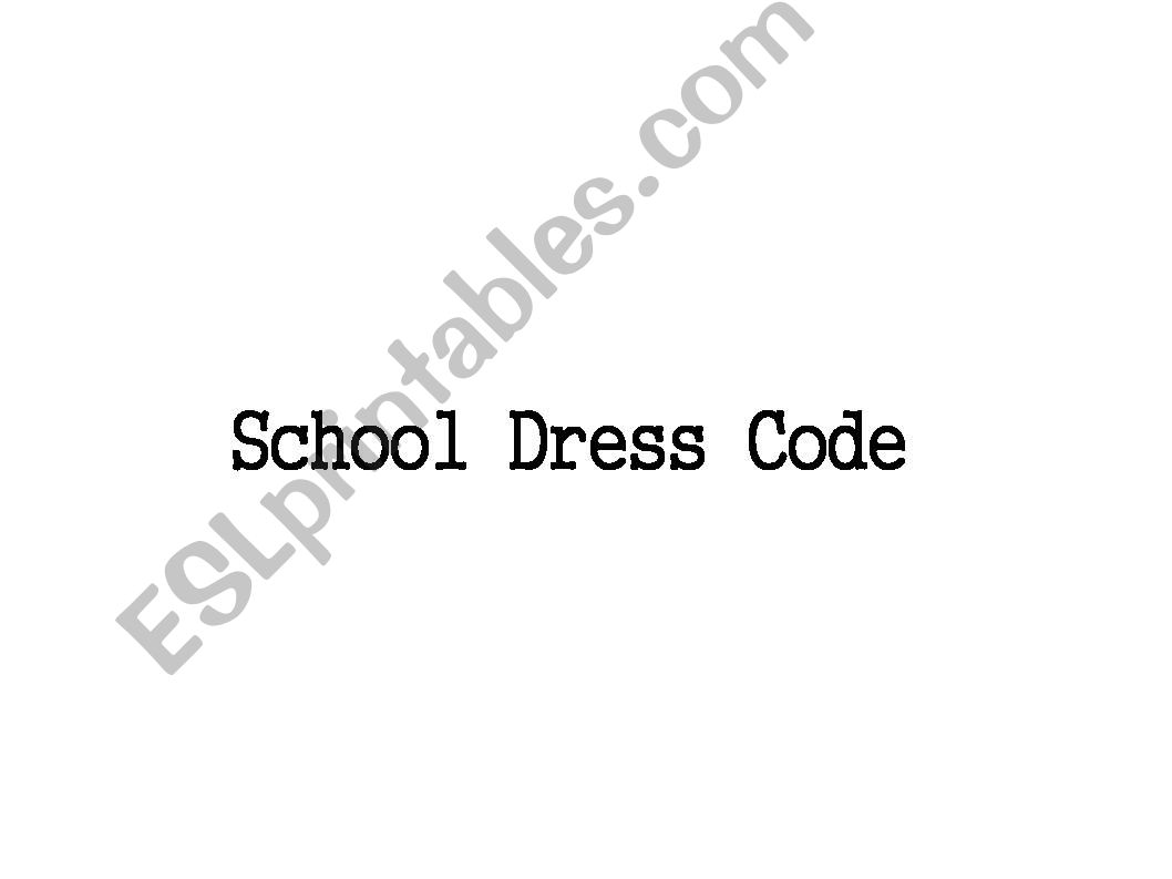 School Dress Code in the USA powerpoint