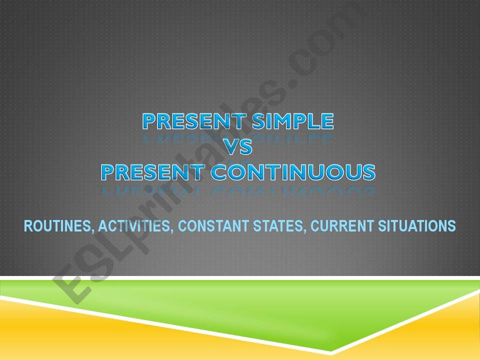 Present Simple or Present Continuous Practice