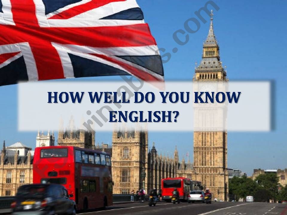How Well Do You Know English? powerpoint