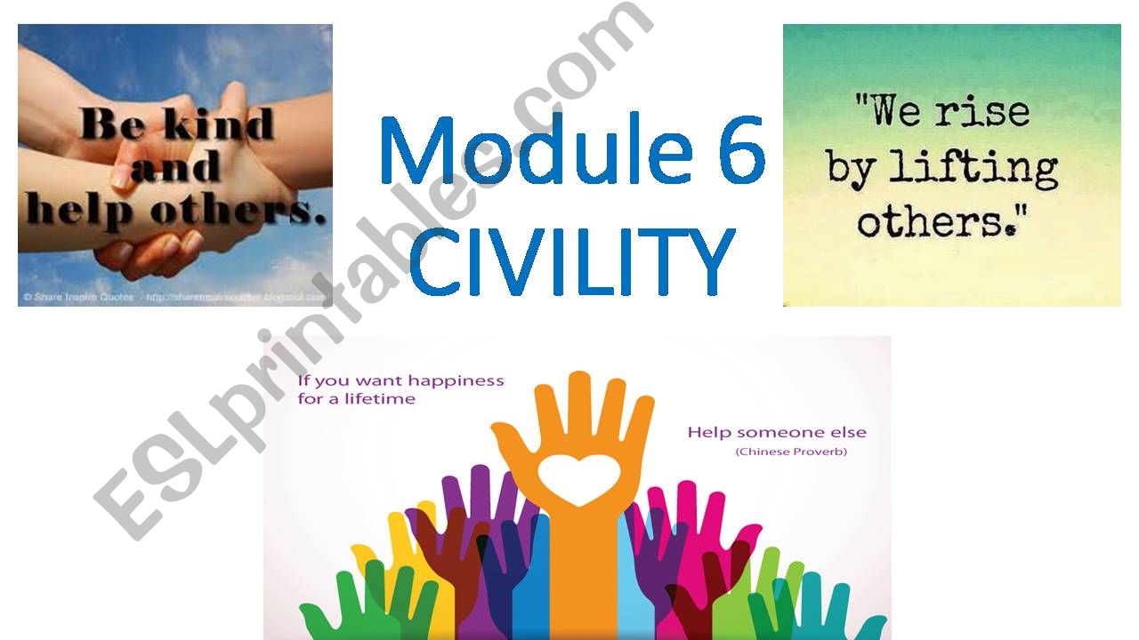 Module 6 Civilty 9th forms,Tunisian schools. Introductory session