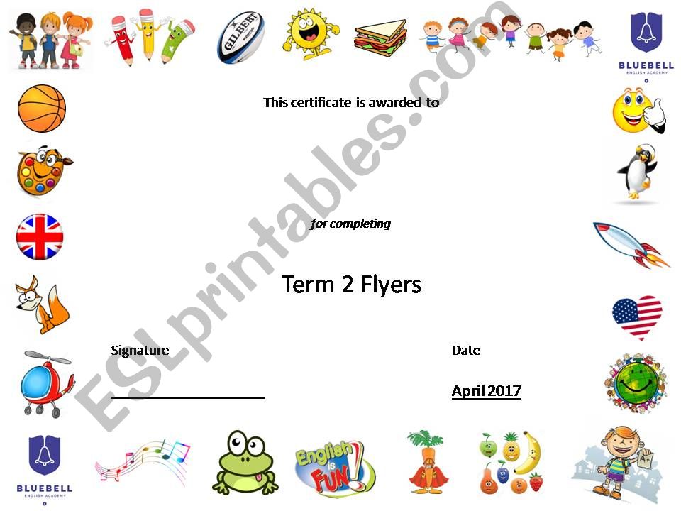 Certificate End of term powerpoint