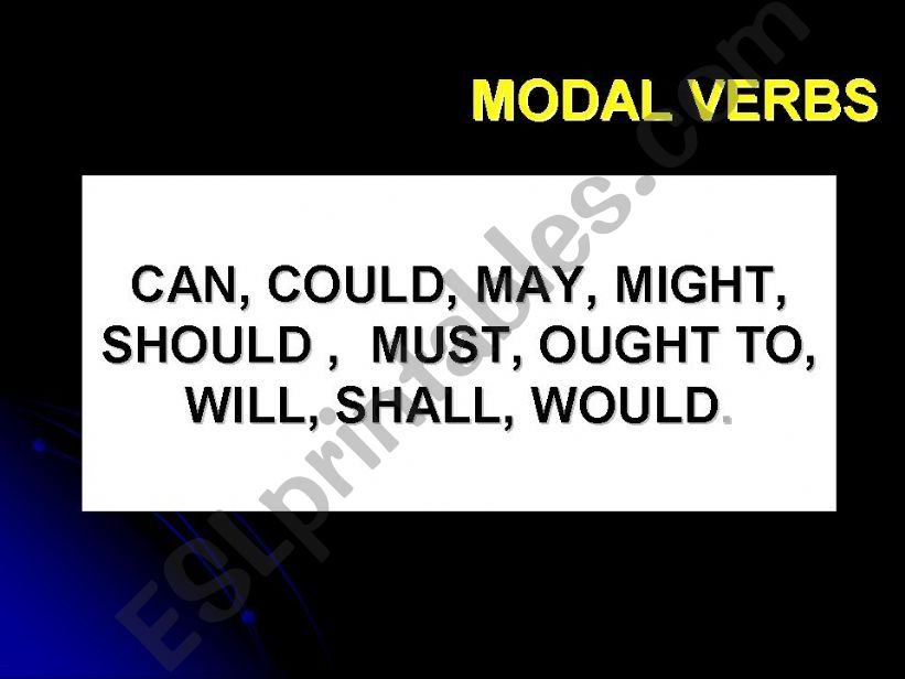 Modal Verbs powerpoint