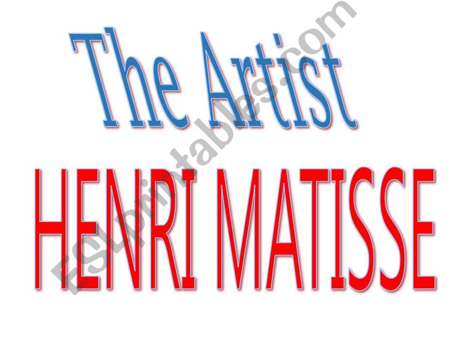 Matisse Clil Grade six Art powerpoint
