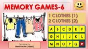 English powerpoint: Memory (Matching) games SET6 - CLOTHES