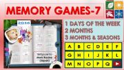 English powerpoint: Memory (Matching) games SET 7 - DAYS, MONTHS, SEASONS