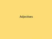 English powerpoint: Adjectives. General questions.