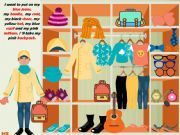 English powerpoint: Clothes.  Dressing time game. Part 3
