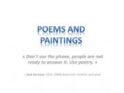 English powerpoint: Poems and Paintings