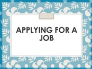 English powerpoint: Applying for a job