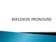 English powerpoint: REFLEXIVE PRONOUNS 