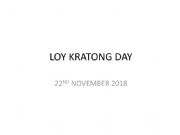 English powerpoint: LOY KRATHONG DAY