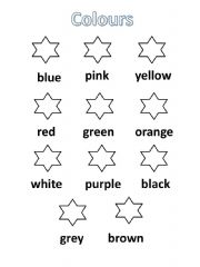 English powerpoint: Colour the stars
